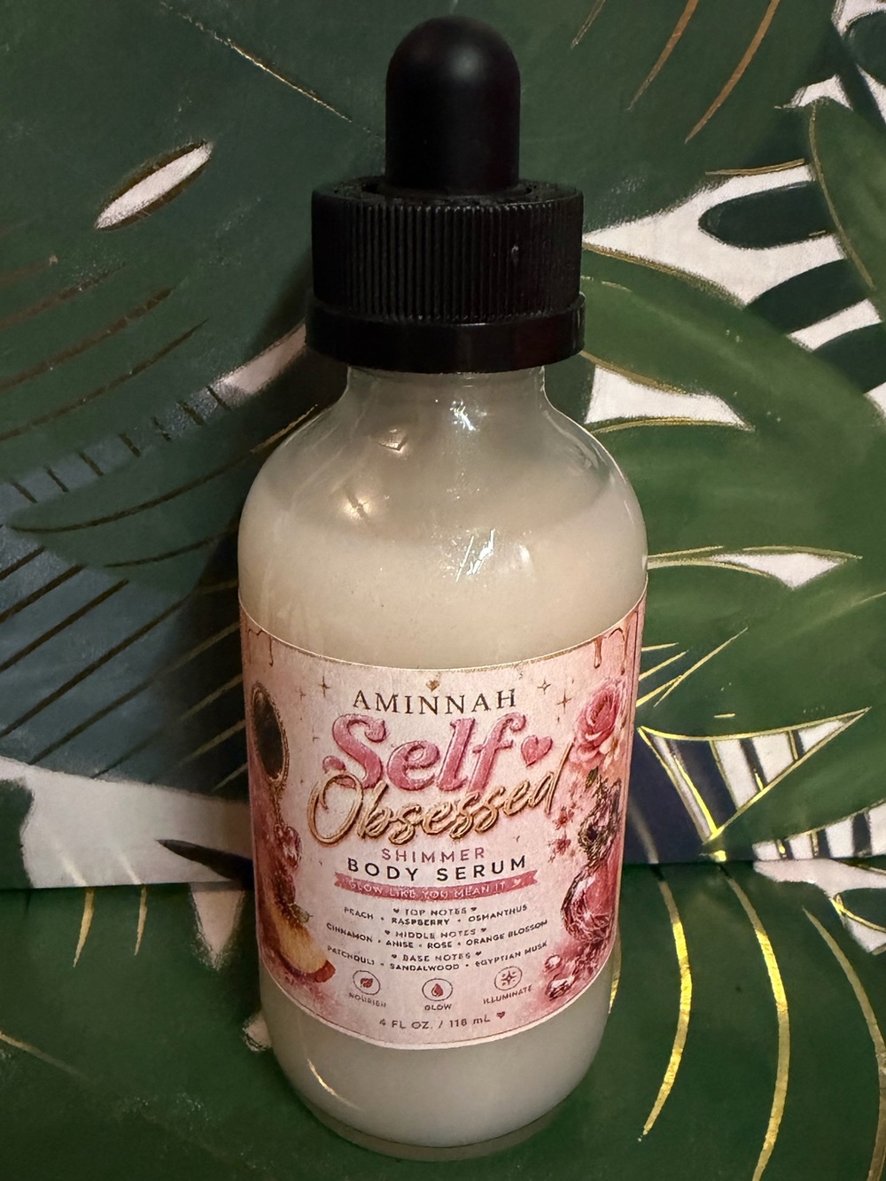 Aminnah Self Obsessed Shimmer Body Serum 4 oz Limited Release